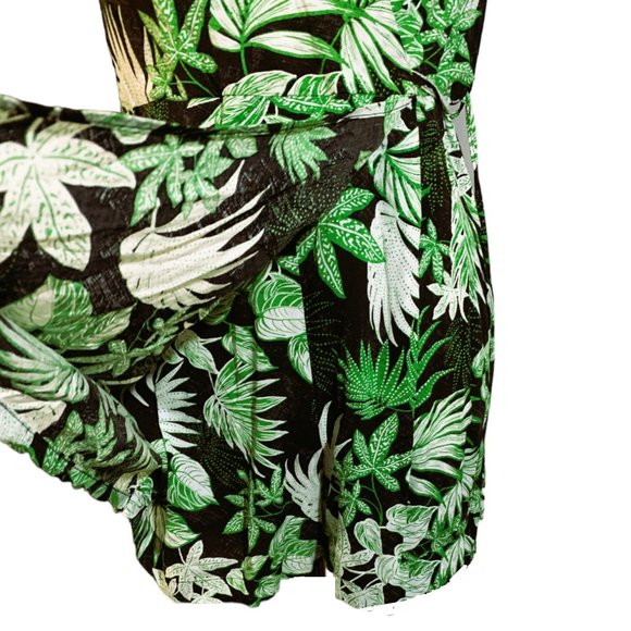 Calvin Klein Tropical Faux Wrap Romper - Picture 4 of 8